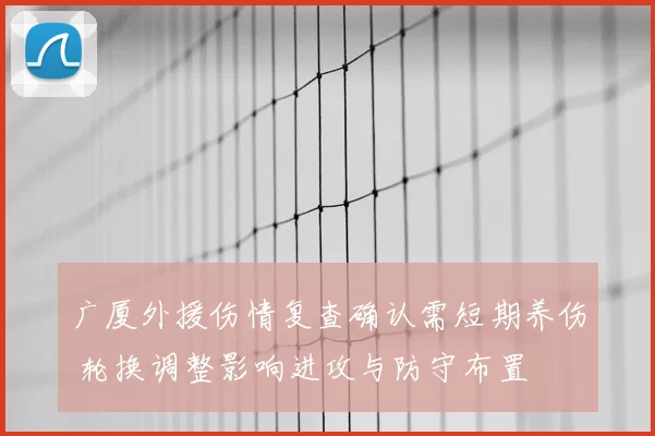 广厦外援伤情复查确认需短期养伤 轮换调整影响进攻与防守布置